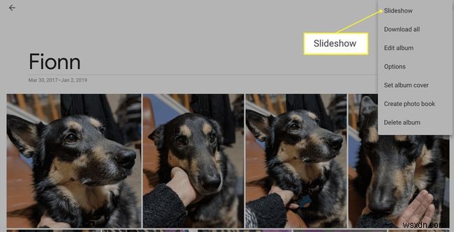 Cách tạo trình chiếu với Google Photos