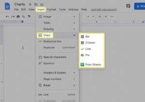 Cách tạo biểu đồ trên Google Documents