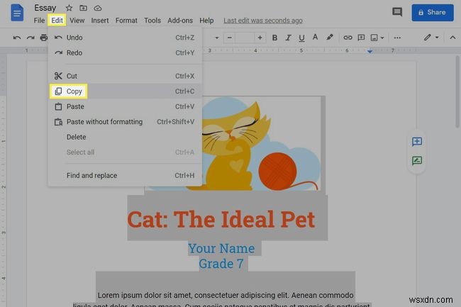 Cách thêm hình mờ vào Google Documents