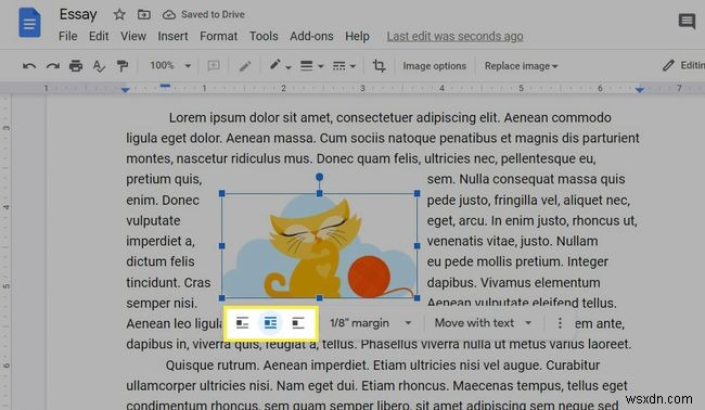 Cách di chuyển hình ảnh trong Google Documents