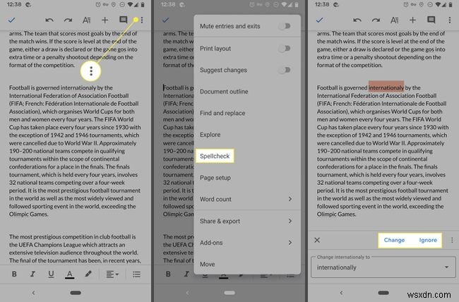 Cách sử dụng tính năng Kiểm tra chính tả của Google Documents