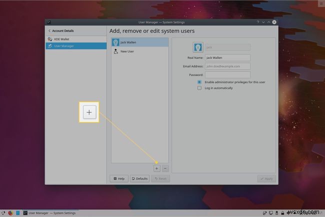 Cách thêm người dùng trong Linux từ màn hình Plasma KDE