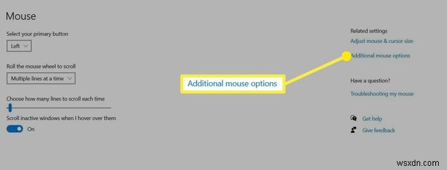 Cách tắt tăng tốc chuột trong Windows 10