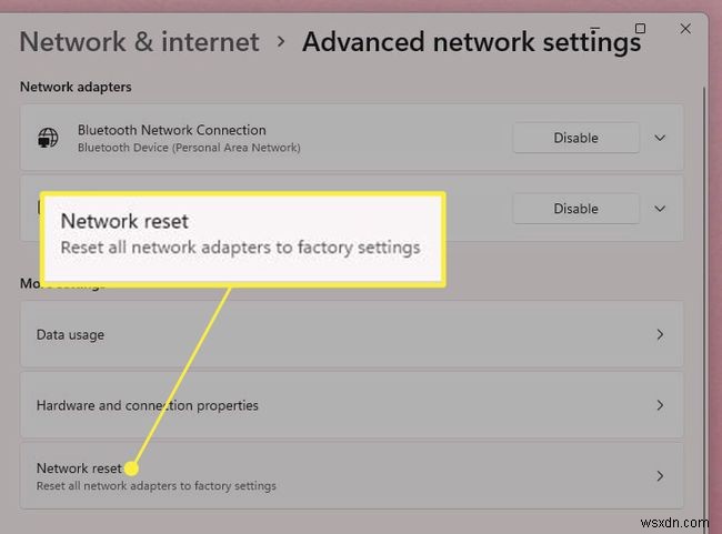 Cách đặt lại cài đặt mạng trong Windows 11
