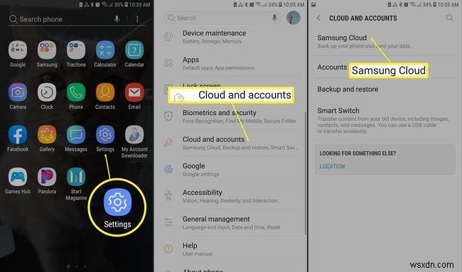 Cách truy cập Samsung Cloud