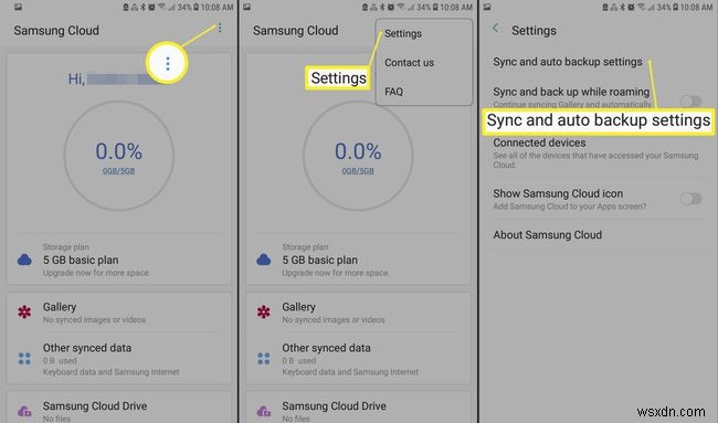 Cách truy cập Samsung Cloud