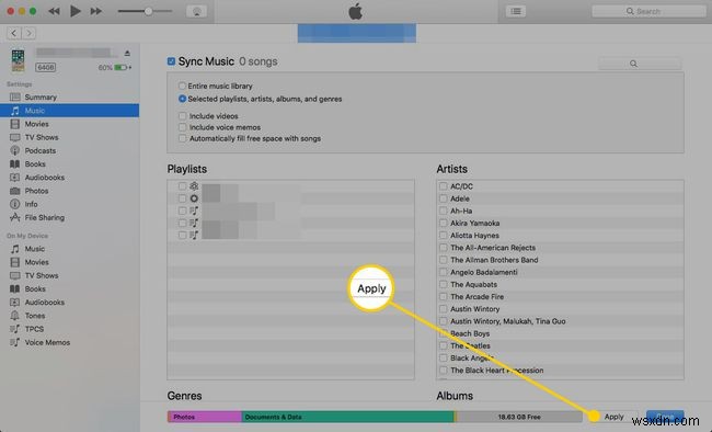 iTunes Sync:Cách chỉ đồng bộ hóa một số bài hát nhất định