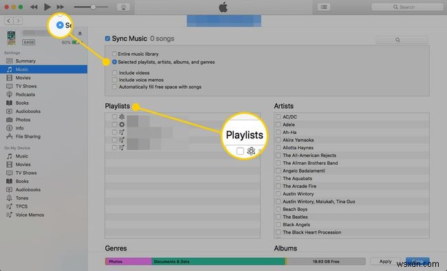 iTunes Sync:Cách chỉ đồng bộ hóa một số bài hát nhất định