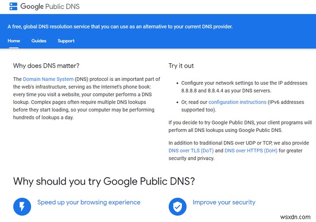 Máy chủ DNS công khai và miễn phí