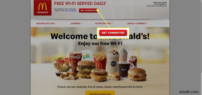 Cách sử dụng McDonalds Wi-Fi để kết nối