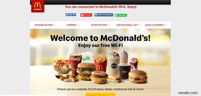 Cách sử dụng McDonalds Wi-Fi để kết nối