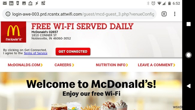 Cách sử dụng McDonalds Wi-Fi để kết nối