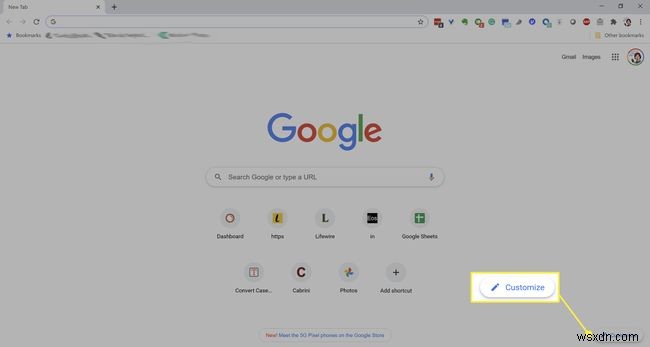 Cách xóa phím tắt cho tab mới trong Google Chrome