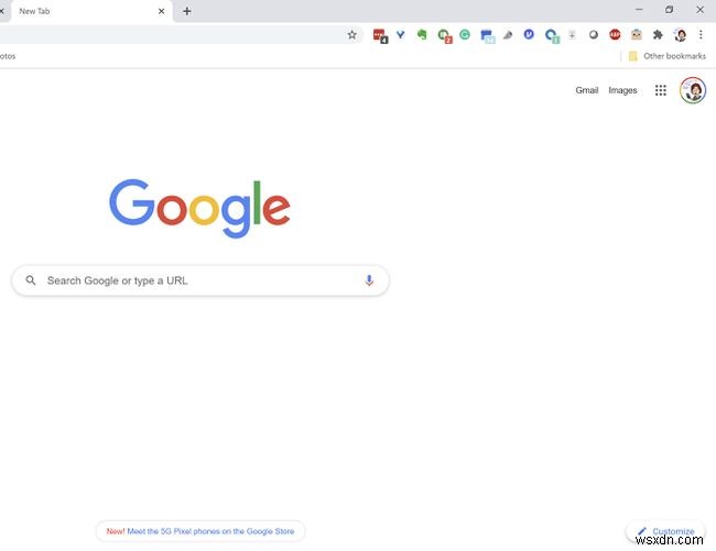 Cách xóa phím tắt cho tab mới trong Google Chrome