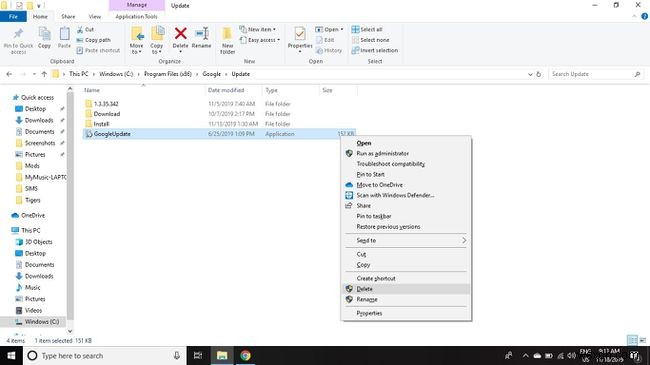 Cách chặn hoặc xóa tệp Google Update trong Windows