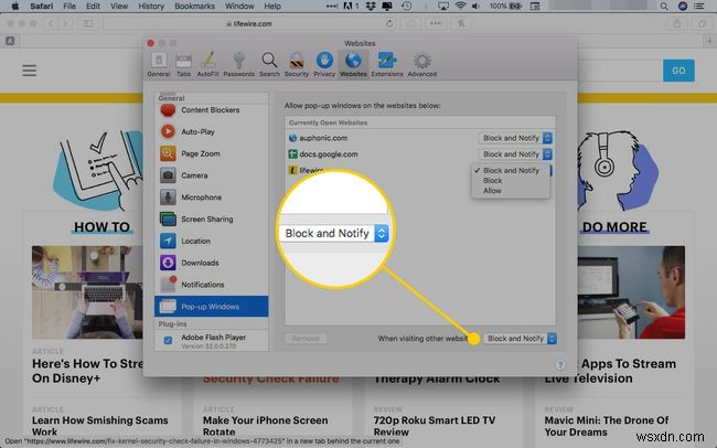 Cách bật Trình chặn cửa sổ bật lên Safari