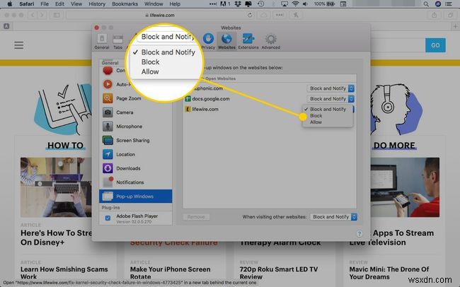 Cách bật Trình chặn cửa sổ bật lên Safari