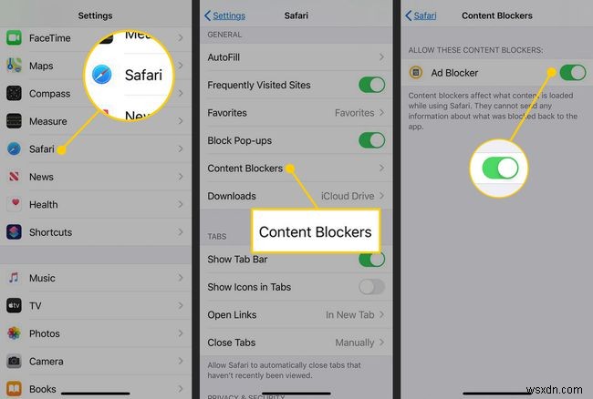 Cách chặn quảng cáo trong Safari trên iPhone