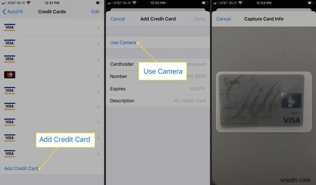 Cách quét số thẻ tín dụng trong Safari cho iPhone