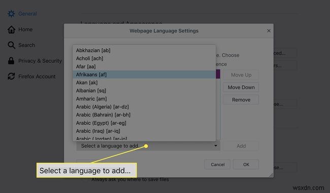 Cách thay đổi ngôn ngữ mặc định trong Mozilla Firefox