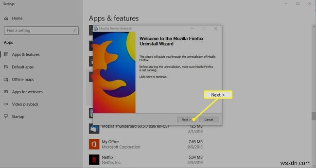 Cách gỡ cài đặt Firefox
