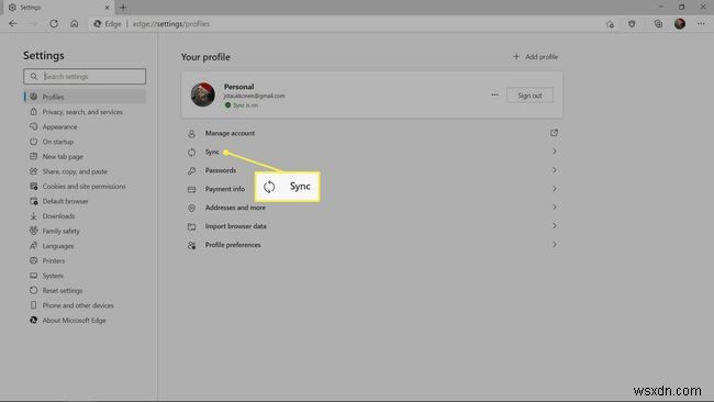 Cách đồng bộ hóa Dấu trang Microsoft Edge