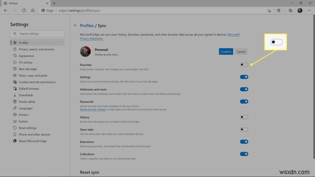 Cách đồng bộ hóa Dấu trang Microsoft Edge