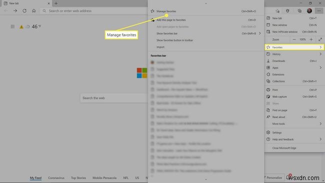 Cách sao lưu Mục yêu thích trên Microsoft Edge