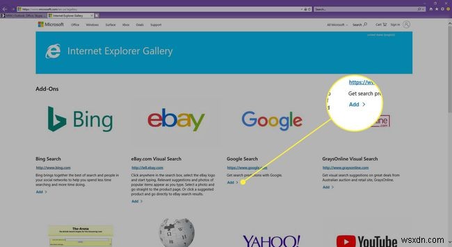 Cách thêm công cụ tìm kiếm vào Internet Explorer 11