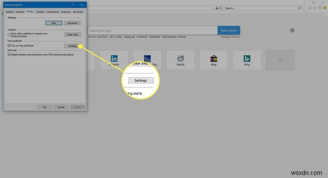 Cách sử dụng Trình chặn cửa sổ bật lên trong Internet Explorer 11