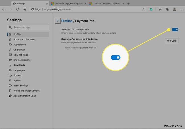 Quản lý và xóa dữ liệu duyệt web trong Microsoft Edge