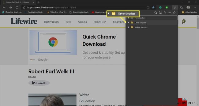 Cách thêm trang web vào mục ưa thích trong Microsoft Edge