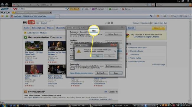 Cách xóa lịch sử duyệt web trong Internet Explorer 7