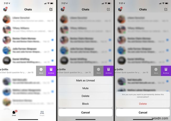 Cách xóa tin nhắn trên Facebook Messenger