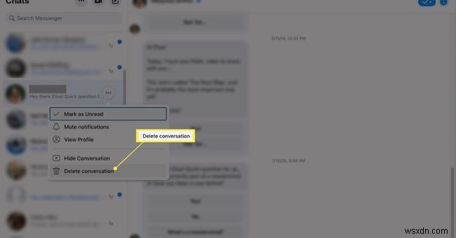 Cách xóa tin nhắn trên Facebook Messenger