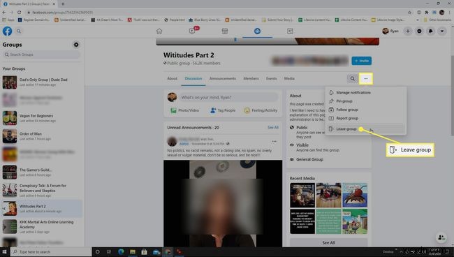Cách rời khỏi nhóm Facebook