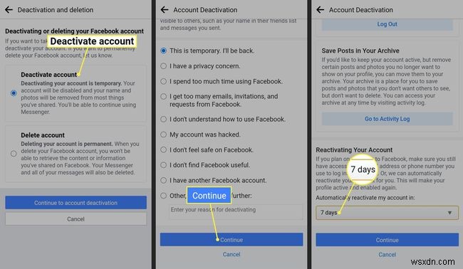 Cách hủy kích hoạt Facebook trên Android
