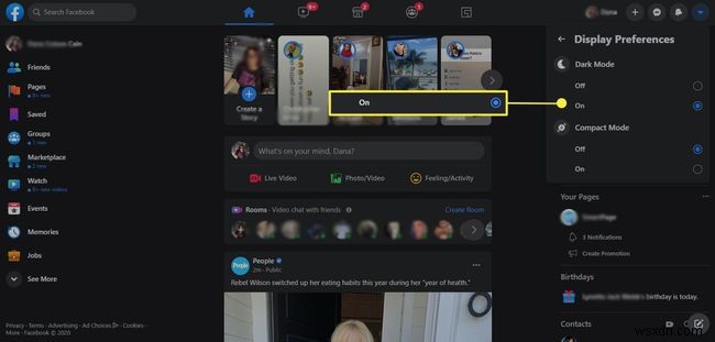 Cách tải Chế độ tối trên Facebook
