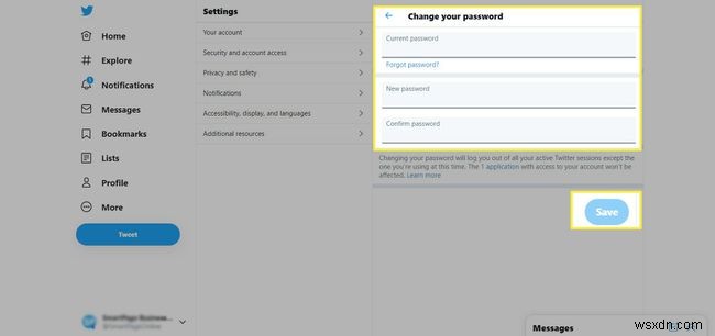 Cách thay đổi mật khẩu Twitter của bạn