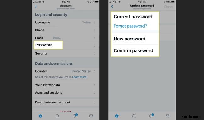 Cách thay đổi mật khẩu Twitter của bạn