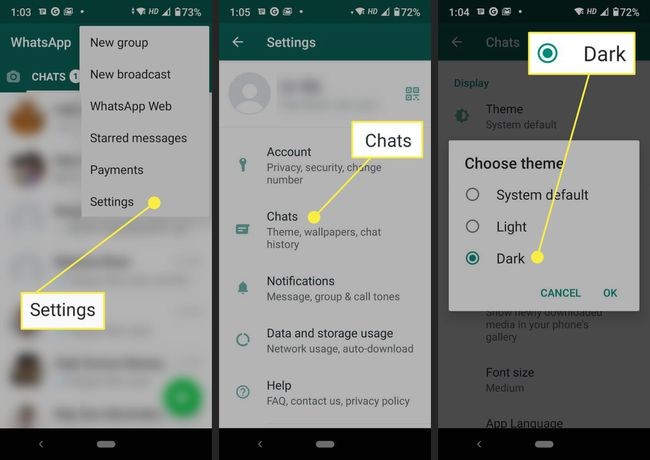 Cách bật Chế độ tối trên WhatsApp