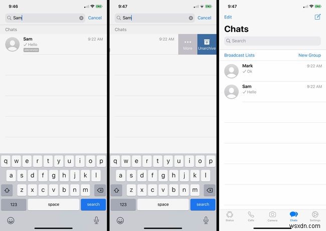 Cách sử dụng kho lưu trữ WhatsApp cho trò chuyện