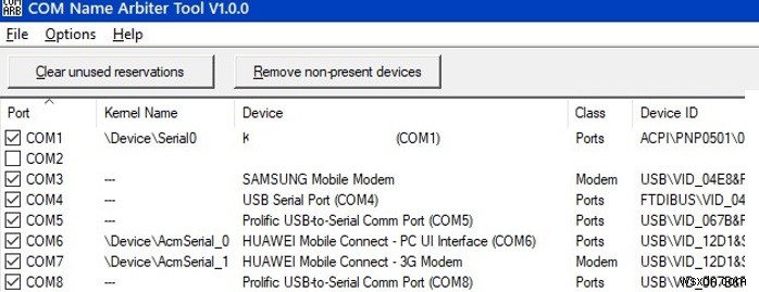 Cách xóa hoặc đặt lại số cổng COM trong Windows?