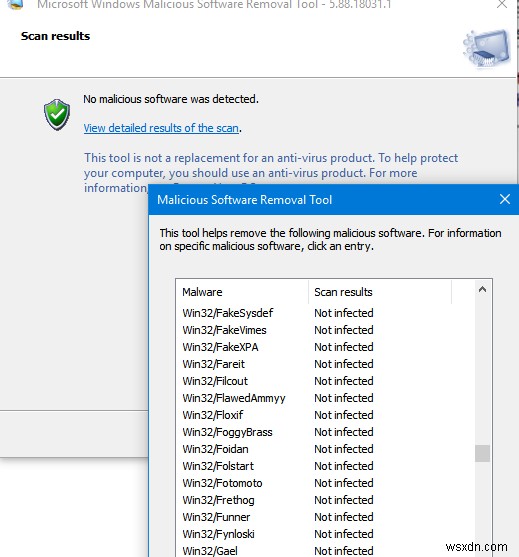 Sử dụng Công cụ loại bỏ phần mềm độc hại (MRT.exe) trên Windows 
