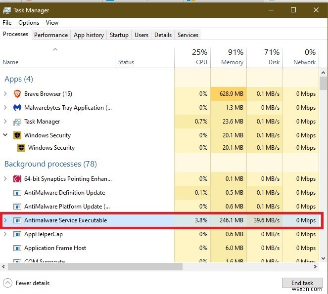 Bạn có nên tắt quy trình  Antimalware Service Executable  trong Windows không?