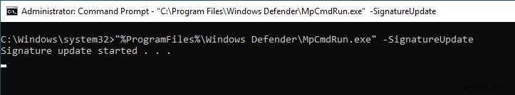 Cách sử dụng Windows Defender từ Command Prompt