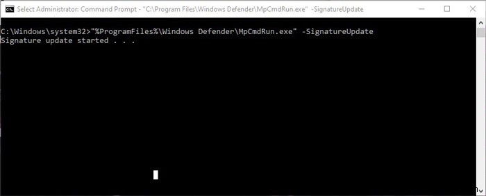 Cách sử dụng Windows Defender từ Command Prompt