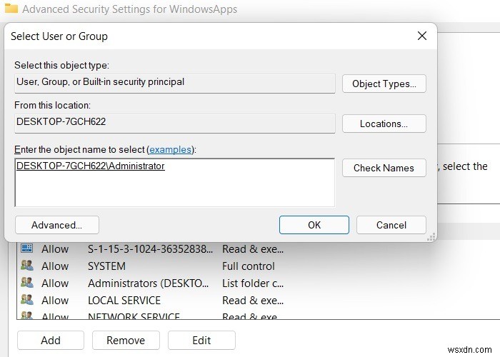 Cách truy cập thư mục WindowsApps trong Windows