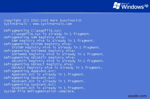 Chống phân mảnh tệp hệ thống bằng cách sử dụng PageDefrag