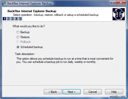 Cách sao lưu cài đặt Internet Explorer bằng BackRex